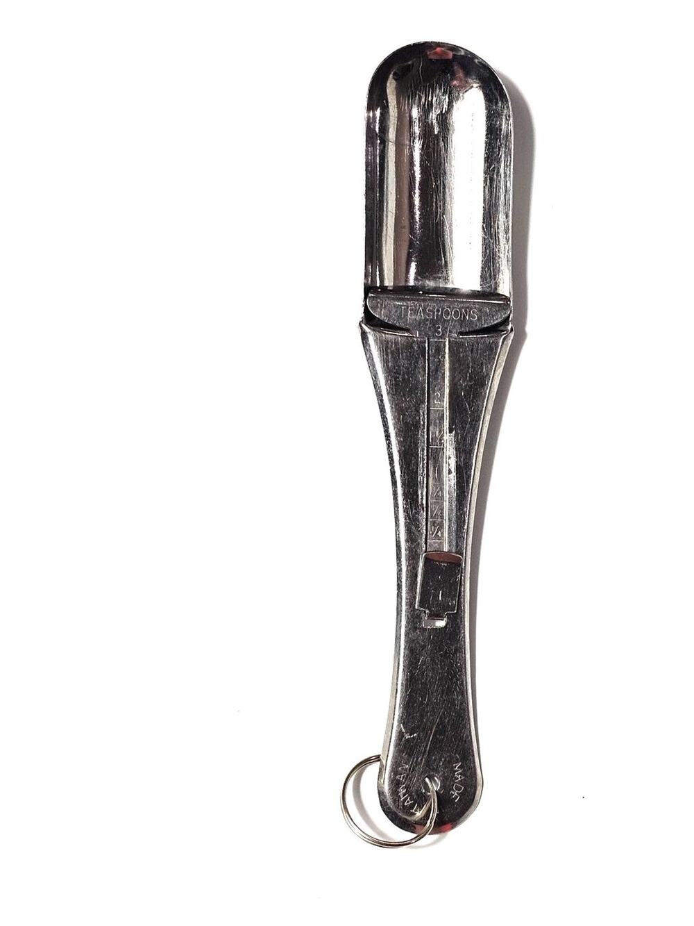 1940s Adjustable Baking Cooking Metal Measuring Spoon
